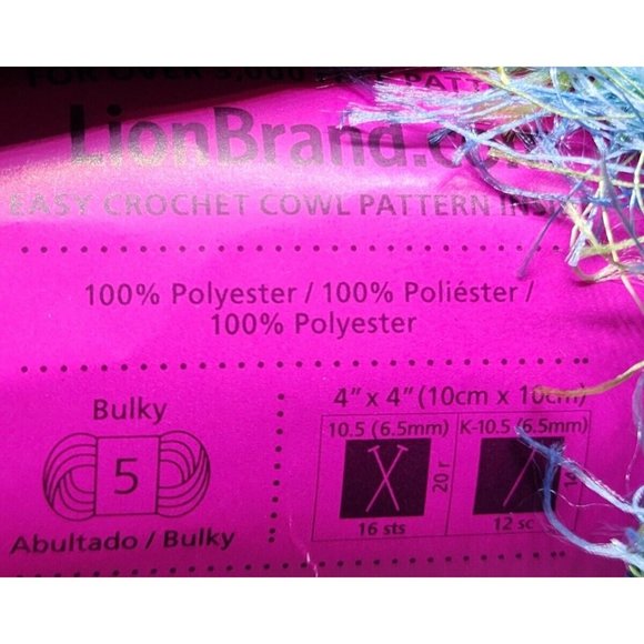 Fun fur Color 207 Art #320 Lot 118426 Polyester 57yd Yarn Multicolor - Picture 12 of 16